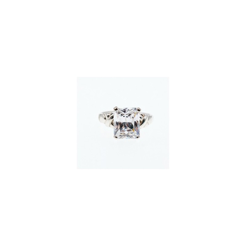 925 Sterling Silver CZ Ring Size 11.5