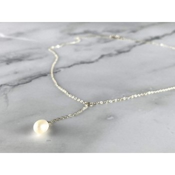 925 Sterling Silver Pearl Necklace Italy