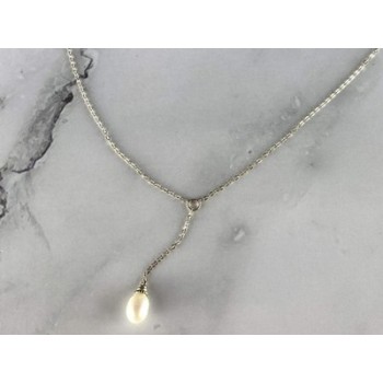 925 Sterling Silver Pearl Necklace Italy