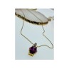 925 Sterling Silver Gold Plated Spinel Chain With Pendant