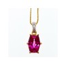 925 Sterling Silver Gold Plated Spinel Chain With Pendant