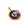 925 Sterling Silver Gold Plated Enamel Pendant