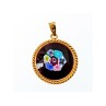 925 Sterling Silver Gold Plated Enamel Pendant