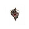 Vintage 925 Sterling Silver Garnet & Marcasites Ring Size 5.5