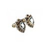 925 Sterling Silver Topaz & Marcasites Stud Earrings