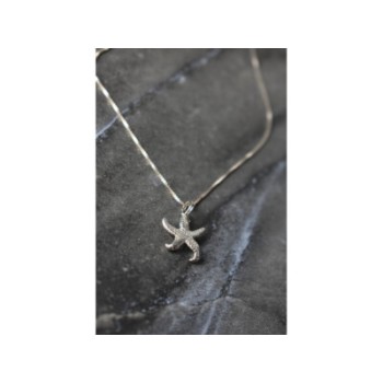 925 Sterling Silver Starfish Chain With Pendant Italy