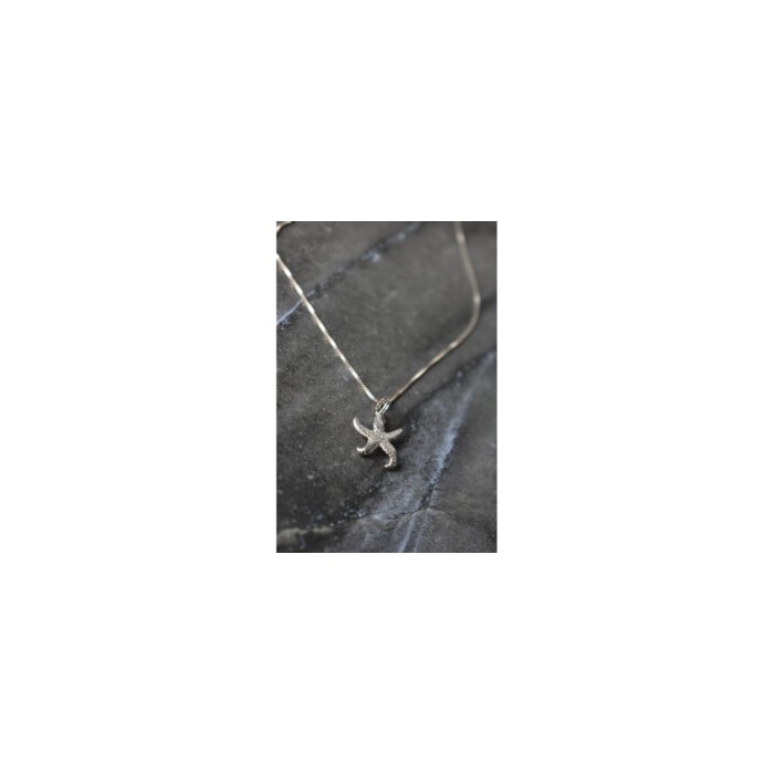 925 Sterling Silver Starfish Chain With Pendant Italy