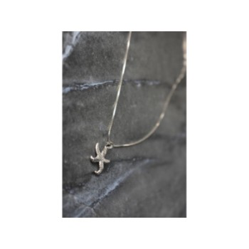 925 Sterling Silver Starfish Chain With Pendant Italy
