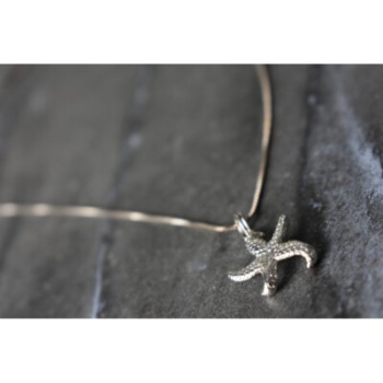 925 Sterling Silver Starfish Chain With Pendant Italy