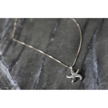925 Sterling Silver Starfish Chain With Pendant Italy