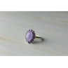 925 Sterling Silver Amethyst Quartz & Purple Tourmaline Ring Size 6.75