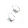 925 STERLING SILVER BLUE TOPAZ & CZ EARRINGS