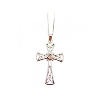 925 Sterling Silver Diamond Chain With Cross