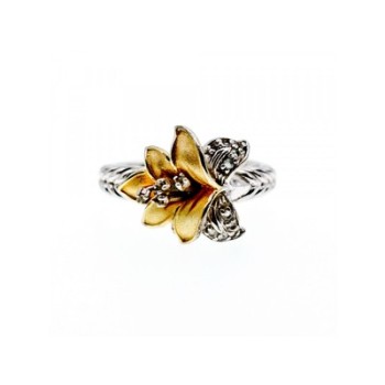 925 Sterling Silver Gold Plated CZ 