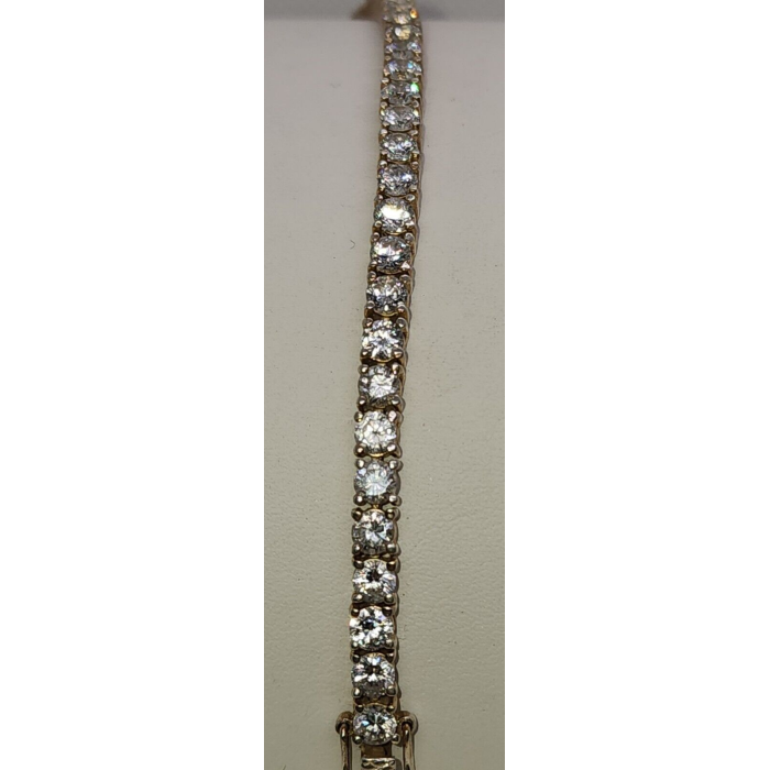 925 STERLING SILVER VERMEIL GOSHENITE BRACELET SIZE 7.5 IN