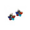 925 STERLING SILVER MULTICOLOR JASPER STUD EARRINGS