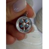M&M 925 Sterling Silver Good Luck Pearl & Larimar Pendant Length 1.10 inch
