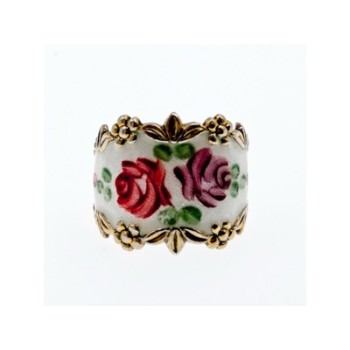 Vintage 925 Sterling Silver Enamel Ring Size 8