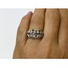 925 Sterling Silver Iolite & Marcasite Ring Size 6.5
