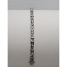 925 STERLING SILVER WHITE QUARTZ BRACELET SIZE 7.25 IN