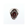 Vintage 925 Sterling Silver Garnet & Marcasites Ring Size 6.5