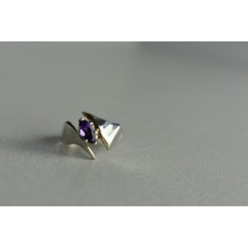 925 Sterling Silver Amethyst Ring Size 6.75