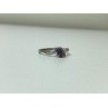 925 Sterling Silver Tanzanite & CZ Ring Size 8