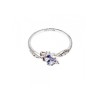 925 Sterling Silver Tanzanite & CZ Ring Size 8