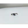925 Sterling Silver Tanzanite & CZ Ring Size 8
