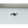 925 Sterling Silver Tanzanite & CZ Ring Size 8