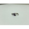 925 Sterling Silver Tanzanite & CZ Ring Size 8