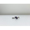 925 Sterling Silver Tanzanite & CZ Ring Size 8