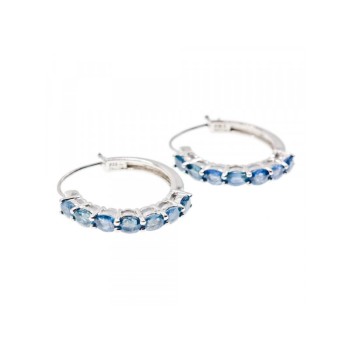 925 Sterling Silver Aquamarine Earrings