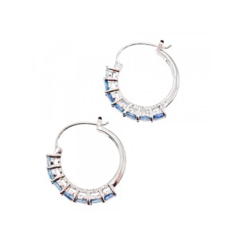 925 Sterling Silver Aquamarine Earrings