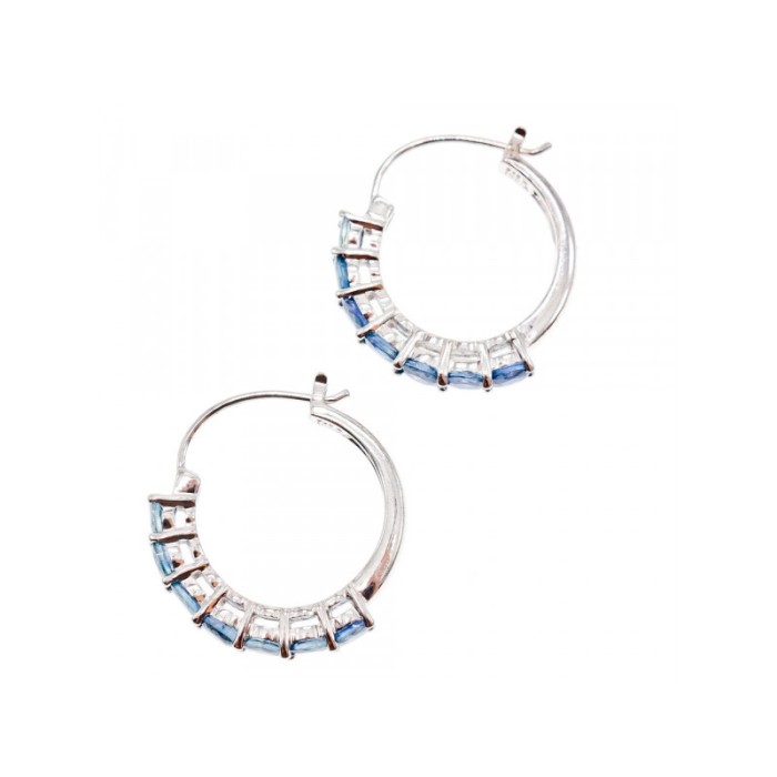 925 Sterling Silver Aquamarine Earrings