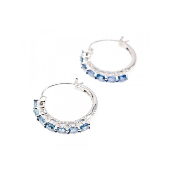 925 Sterling Silver Aquamarine Earrings