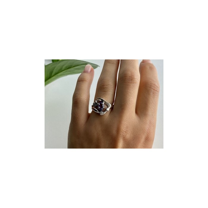 925 Sterling Silver Tanzanite Ring Size 7