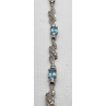 925 STERLING SILVER BLUE SAPPHIRES BRACELET SIZE 7.25 IN