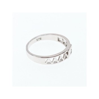 925 Sterling Silver CZ Band Ring Size 8