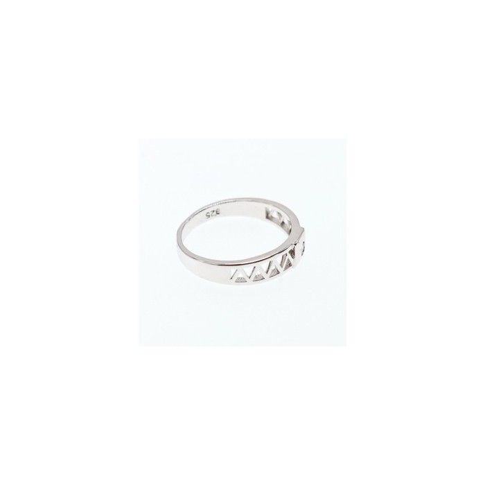 925 Sterling Silver CZ Band Ring Size 8