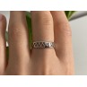 925 Sterling Silver CZ Band Ring Size 8