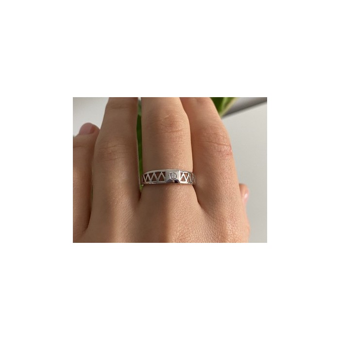 925 Sterling Silver CZ Band Ring Size 8