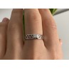 925 Sterling Silver CZ Band Ring Size 8
