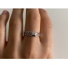 925 Sterling Silver CZ Band Ring Size 8