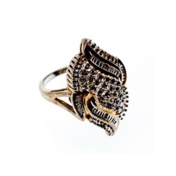 925 Sterling Silver Gold Plated Ring Size 7
