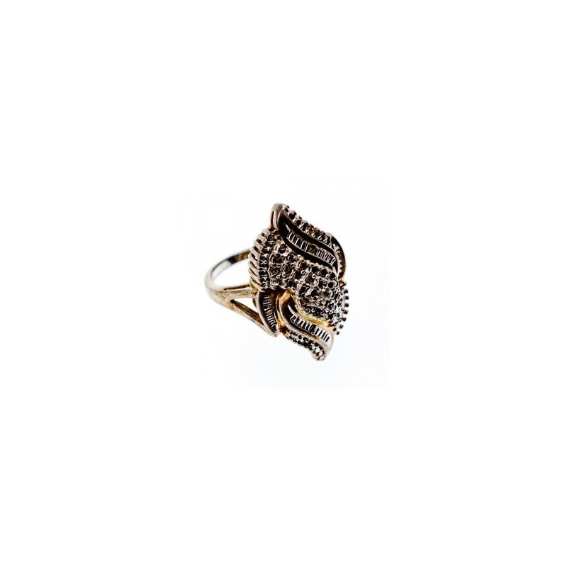 925 Sterling Silver Gold Plated Ring Size 7