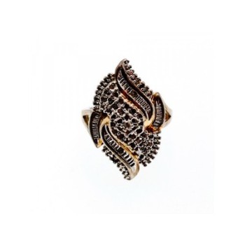 925 Sterling Silver Gold Plated Ring Size 7
