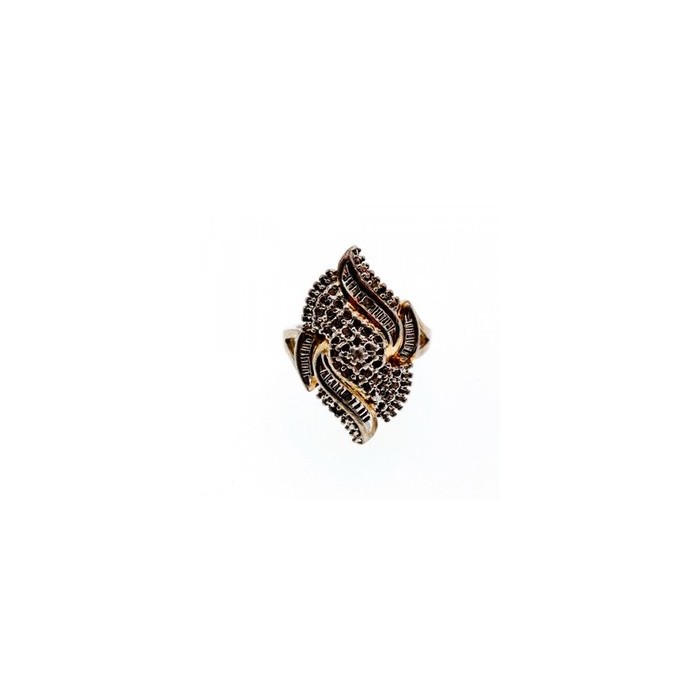 925 Sterling Silver Gold Plated Ring Size 7