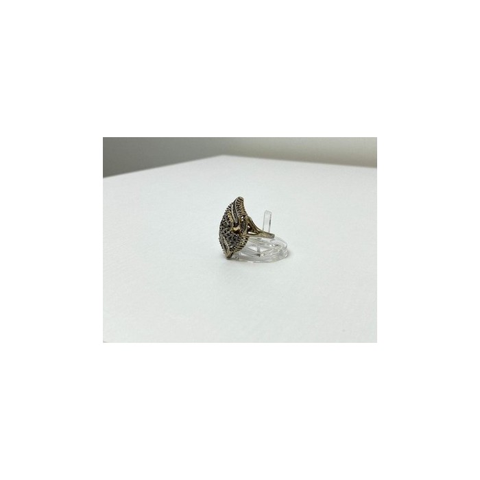 925 Sterling Silver Gold Plated Ring Size 7