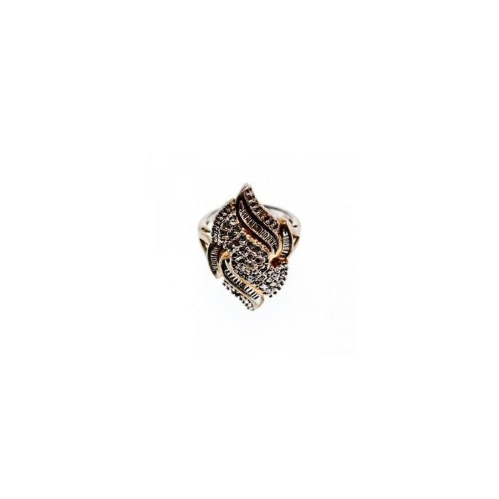 925 Sterling Silver Gold Plated Ring Size 7